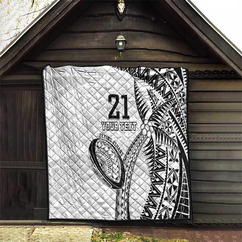 Custom Fiji Rugby Pacific Quilt Polynesian Palm Tattoo LT9 - Polynesian Pride