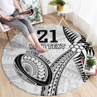 Custom Fiji Rugby Pacific Round Carpet Polynesian Palm Tattoo LT9 - Polynesian Pride