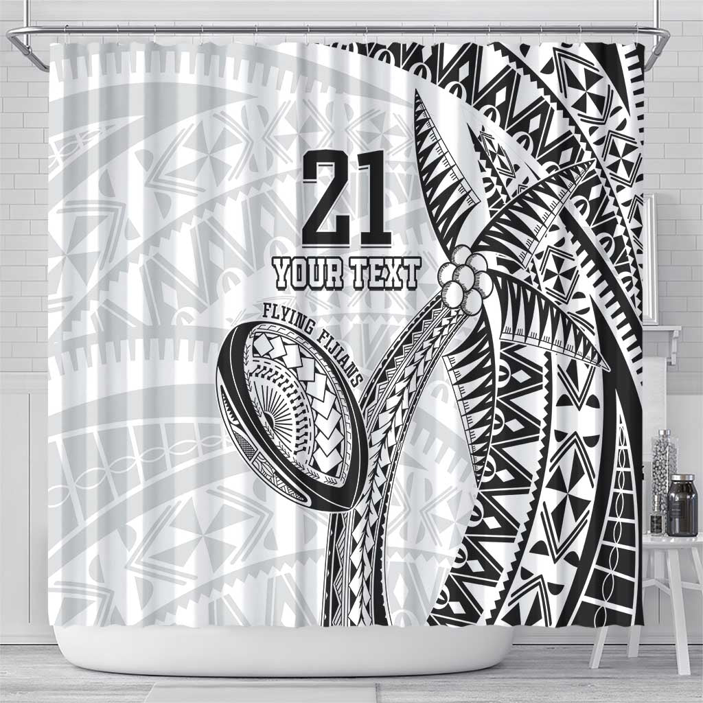 Custom Fiji Rugby Pacific Shower Curtain Polynesian Palm Tattoo LT9 - Polynesian Pride