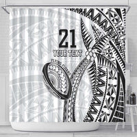 Custom Fiji Rugby Pacific Shower Curtain Polynesian Palm Tattoo LT9 - Polynesian Pride