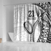 Custom Fiji Rugby Pacific Shower Curtain Polynesian Palm Tattoo LT9 - Polynesian Pride