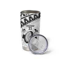 Custom Fiji Rugby Pacific Tumbler Cup Polynesian Palm Tattoo LT9 - Polynesian Pride