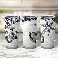 Custom Fiji Rugby Pacific Tumbler Cup Polynesian Palm Tattoo LT9 - Polynesian Pride