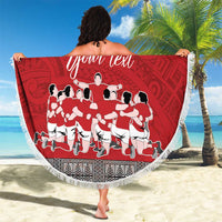 Personalised Tonga Rugby Pacific Beach Blanket Ikale Tahi Sipi Tau LT9 - Polynesian Pride