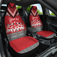 Personalised Tonga Rugby Pacific Car Seat Cover Ikale Tahi Sipi Tau LT9 One Size Red - Polynesian Pride