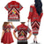 Personalised Tonga Rugby Pacific Family Matching Off The Shoulder Long Sleeve Dress and Hawaiian Shirt Ikale Tahi Sipi Tau