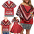 Personalised Tonga Rugby Pacific Family Matching Off Shoulder Short Dress and Hawaiian Shirt Ikale Tahi Sipi Tau