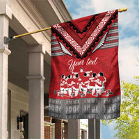 Personalised Tonga Rugby Pacific Garden Flag Ikale Tahi Sipi Tau LT9 House Flag Red - Polynesian Pride