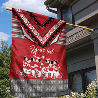 Personalised Tonga Rugby Pacific Garden Flag Ikale Tahi Sipi Tau LT9 - Polynesian Pride