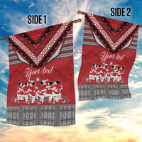 Personalised Tonga Rugby Pacific Garden Flag Ikale Tahi Sipi Tau LT9 - Polynesian Pride