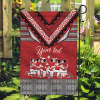Personalised Tonga Rugby Pacific Garden Flag Ikale Tahi Sipi Tau LT9 Garden Flag Red - Polynesian Pride