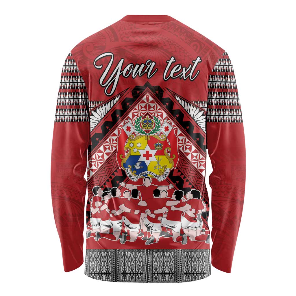 Personalised Tonga Rugby Pacific Long Sleeve Shirt Ikale Tahi Sipi Tau LT9 - Polynesian Pride
