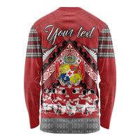 Personalised Tonga Rugby Pacific Long Sleeve Shirt Ikale Tahi Sipi Tau LT9 - Polynesian Pride