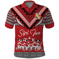 Personalised Tonga Rugby Pacific Polo Shirt Ikale Tahi Sipi Tau LT9 Red - Polynesian Pride