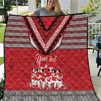 Personalised Tonga Rugby Pacific Quilt Ikale Tahi Sipi Tau LT9 Red - Polynesian Pride