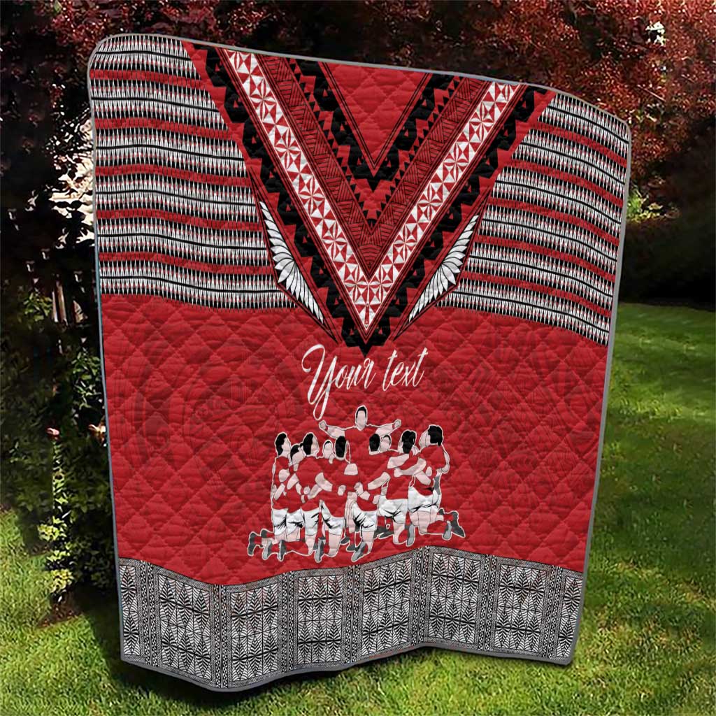 Personalised Tonga Rugby Pacific Quilt Ikale Tahi Sipi Tau LT9 - Polynesian Pride