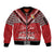 Personalised Tonga Rugby Pacific Sleeve Zip Bomber Jacket Ikale Tahi Sipi Tau