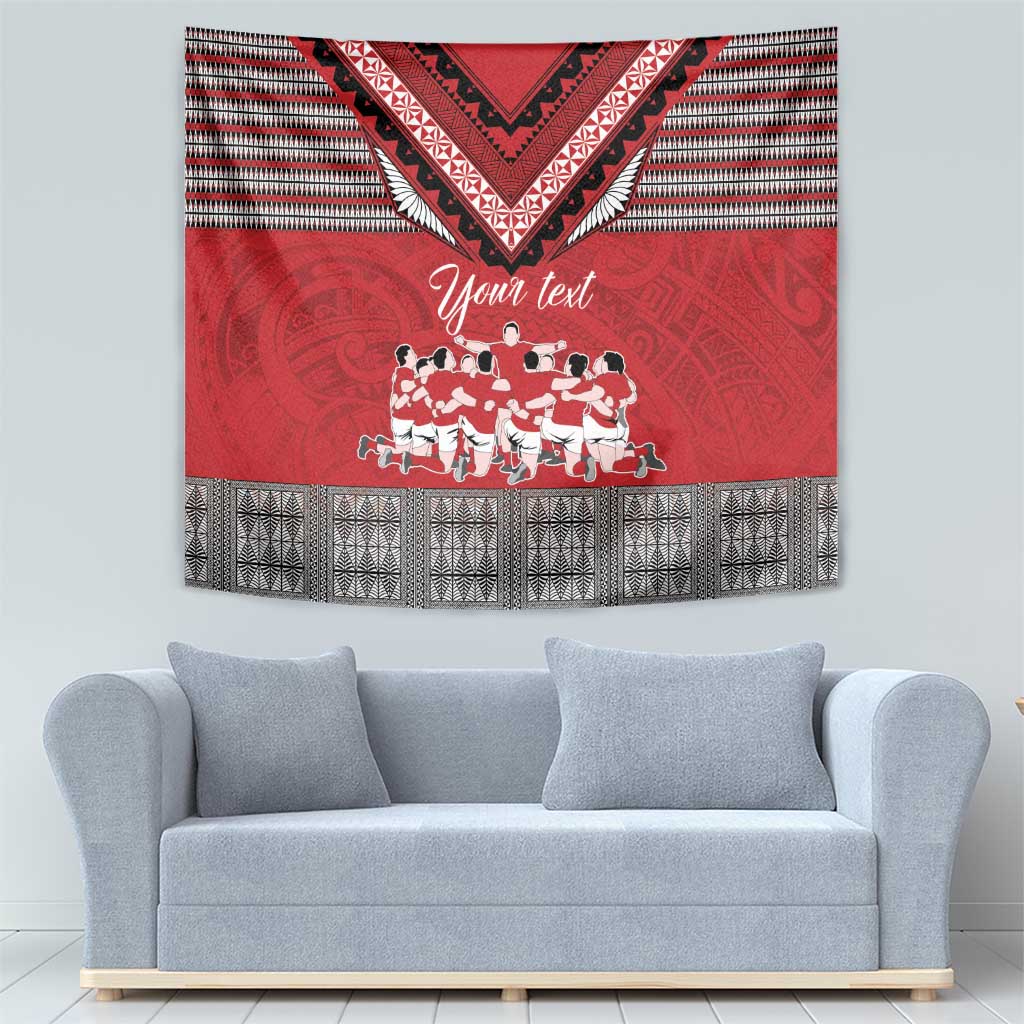 Personalised Tonga Rugby Pacific Tapestry Ikale Tahi Sipi Tau LT9 - Polynesian Pride