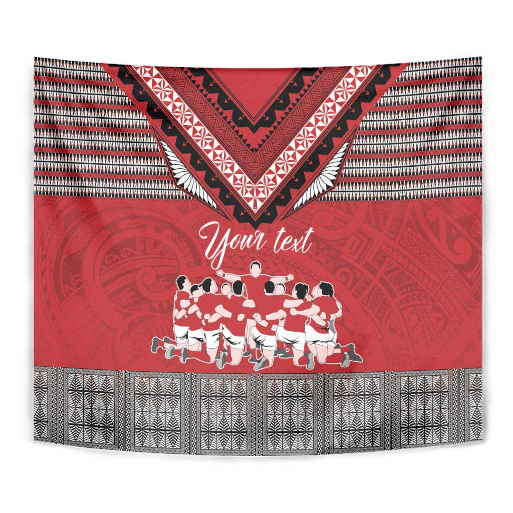 Personalised Tonga Rugby Pacific Tapestry Ikale Tahi Sipi Tau LT9 - Polynesian Pride