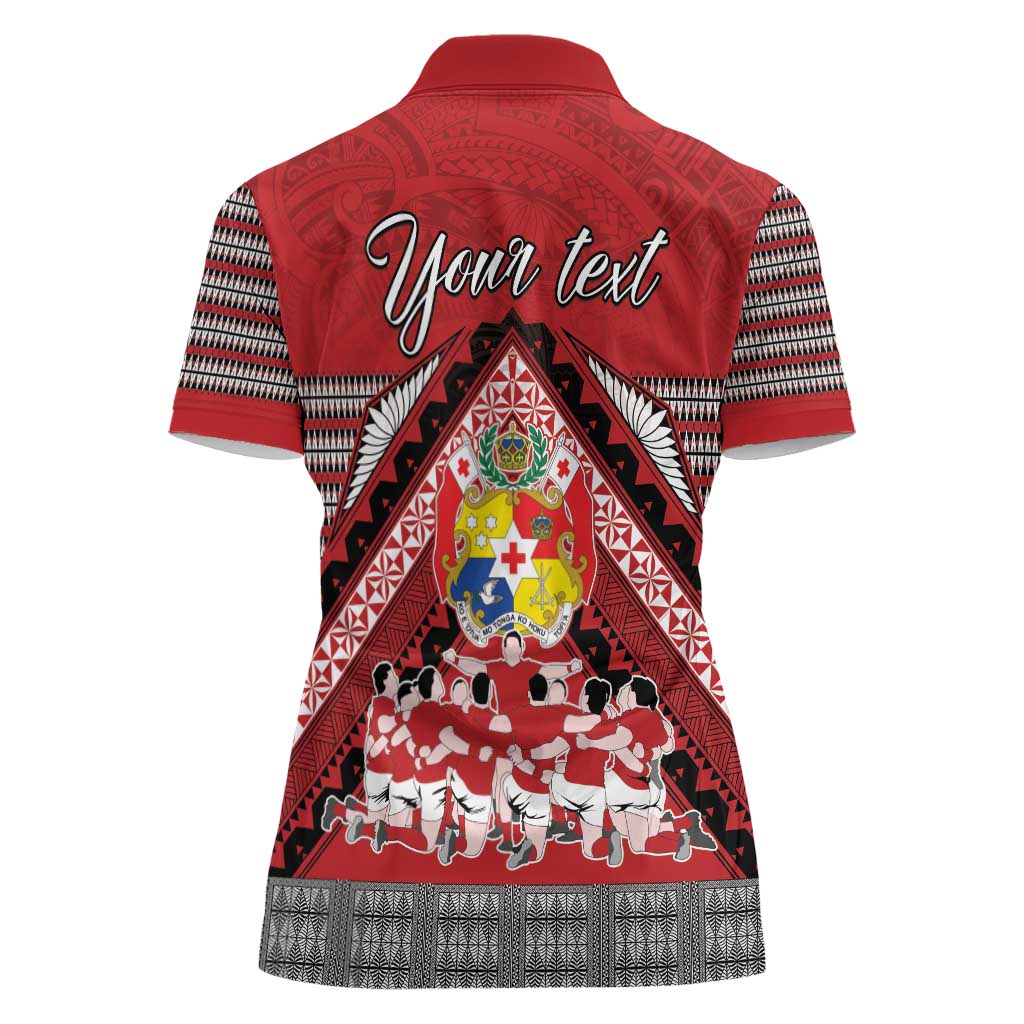 Personalised Tonga Rugby Pacific Women Polo Shirt Ikale Tahi Sipi Tau LT9 - Polynesian Pride