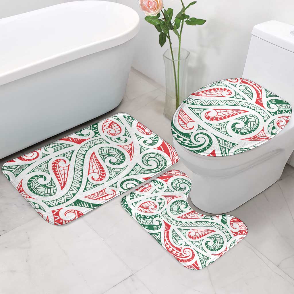 New Zealand Kowhaiwhai Christmas Bathroom Set Traditional Maori Koru Pattern LT9 - Polynesian Pride