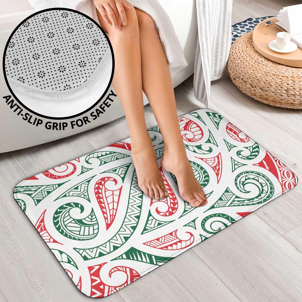New Zealand Kowhaiwhai Christmas Bathroom Set Traditional Maori Koru Pattern LT9 - Polynesian Pride