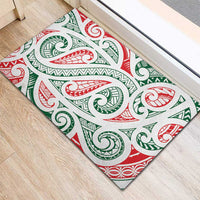 New Zealand Kowhaiwhai Christmas Rubber Doormat Traditional Maori Koru Pattern LT9 - Polynesian Pride