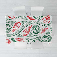New Zealand Kowhaiwhai Christmas Tablecloth Traditional Maori Koru Pattern LT9 White - Polynesian Pride