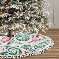 New Zealand Kowhaiwhai Christmas Tree Skirt Traditional Maori Koru Pattern LT9 - Polynesian Pride