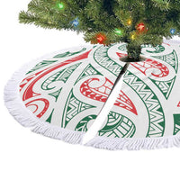 New Zealand Kowhaiwhai Christmas Tree Skirt Traditional Maori Koru Pattern LT9 - Polynesian Pride