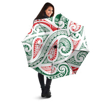New Zealand Kowhaiwhai Christmas Umbrella Traditional Maori Koru Pattern LT9 - Polynesian Pride