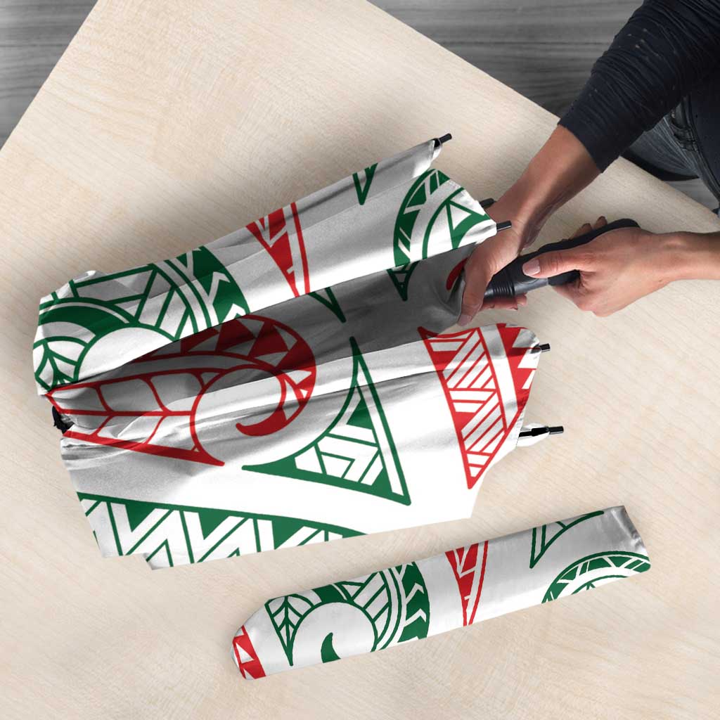 New Zealand Kowhaiwhai Christmas Umbrella Traditional Maori Koru Pattern LT9 - Polynesian Pride