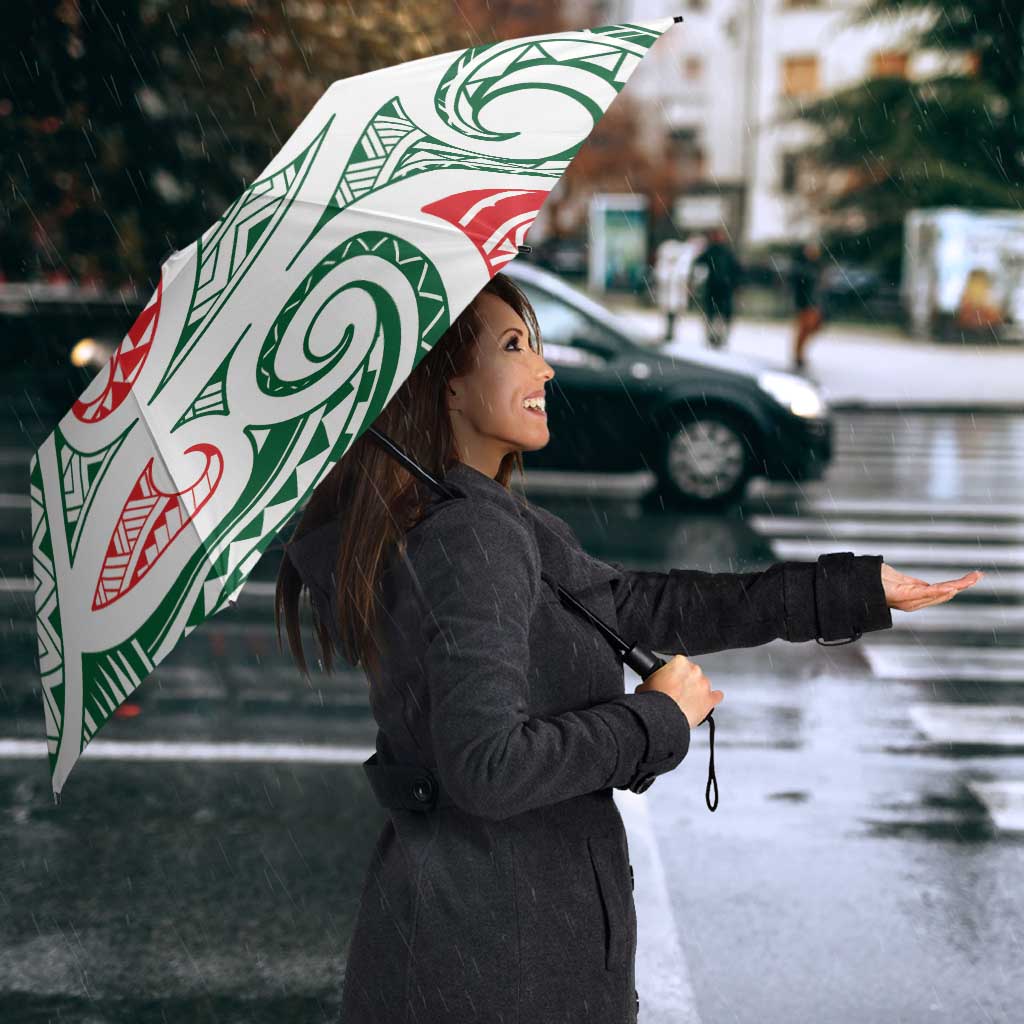 New Zealand Kowhaiwhai Christmas Umbrella Traditional Maori Koru Pattern LT9 - Polynesian Pride
