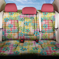 Hawaiian Palaka Back Car Seat Cover Hibiscus Palm Leaf Pattern LT9 One Size Yellow - Polynesian Pride