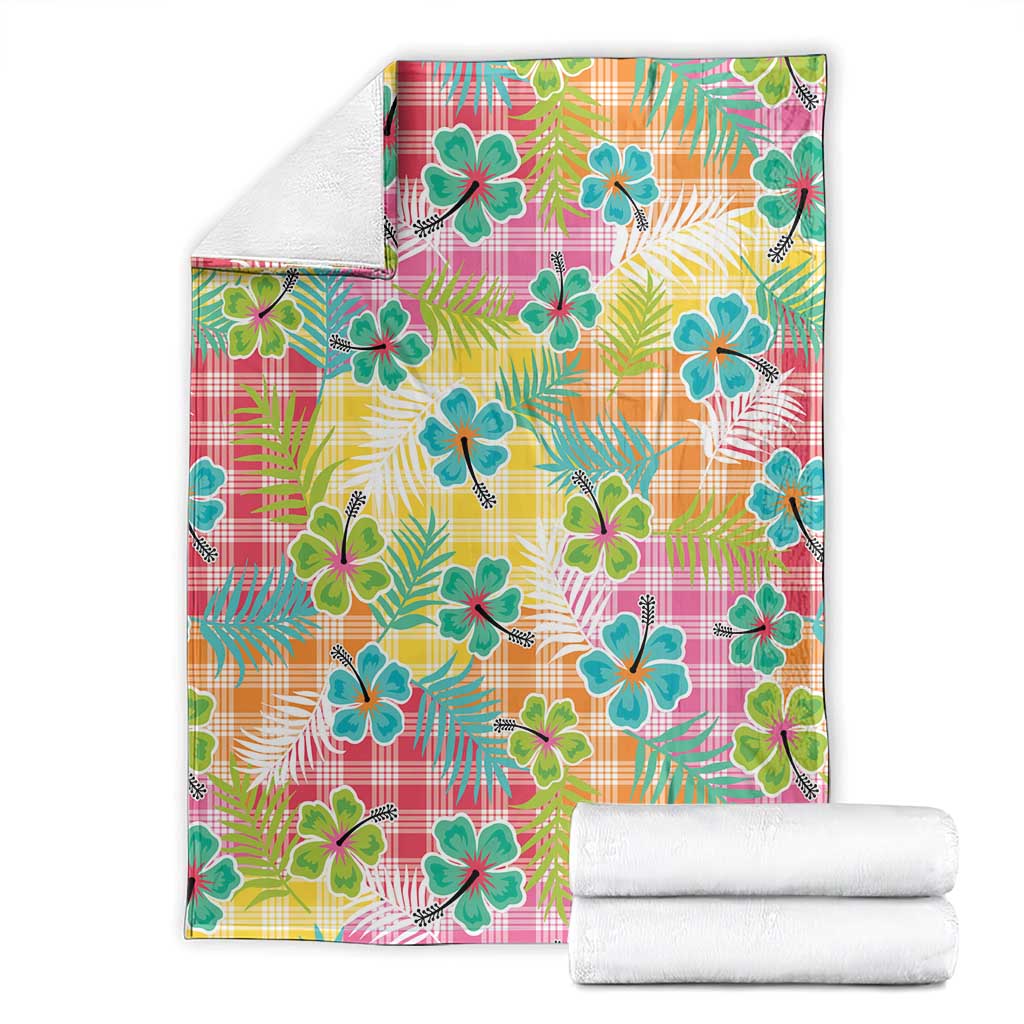 Hawaiian Palaka Blanket Hibiscus Palm Leaf Pattern LT9 - Polynesian Pride