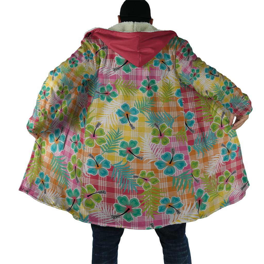 Hawaiian Palaka Cloak Hibiscus Palm Leaf Pattern LT9 - Polynesian Pride