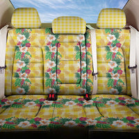 Hawaiian Palaka Back Car Seat Cover Hibiscus Pineapple Lei LT9 One Size Yellow - Polynesian Pride