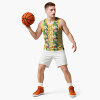 Hawaiian Palaka Basketball Jersey Hibiscus Pineapple Lei LT9 - Polynesian Pride