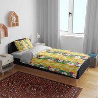 Hawaiian Palaka Bedding Set Hibiscus Pineapple Lei LT9 - Polynesian Pride