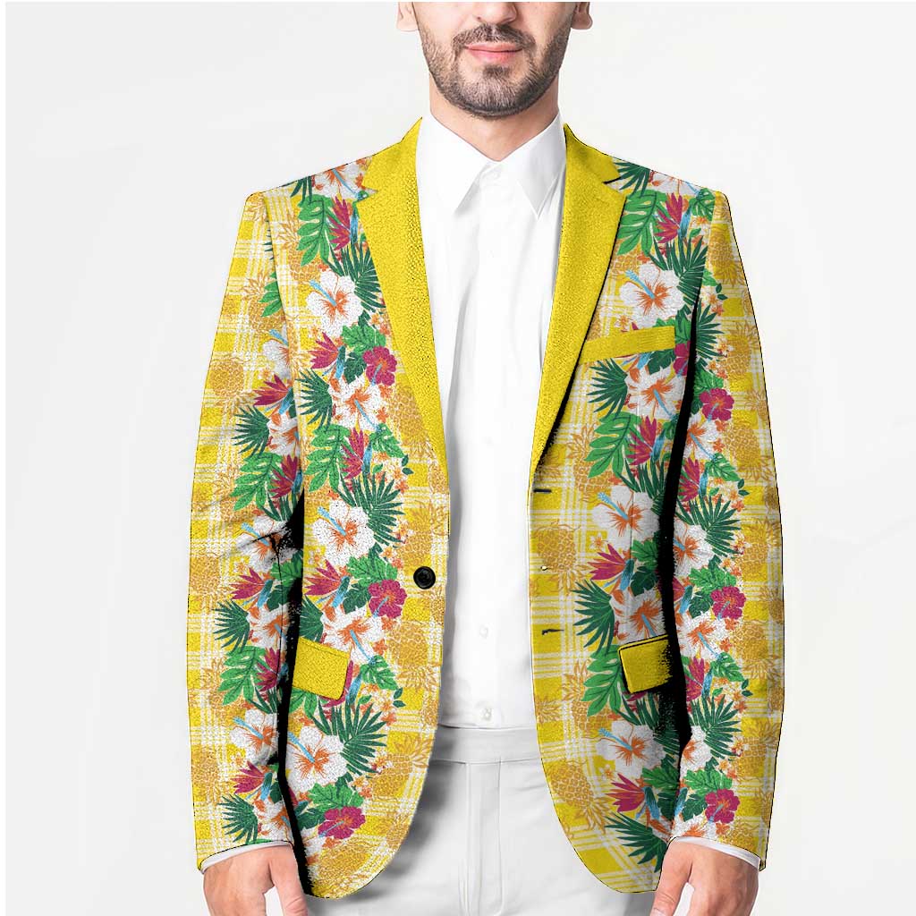 Hawaiian Palaka Blazer Hibiscus Pineapple Lei LT9 - Polynesian Pride