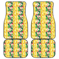 Hawaiian Palaka Car Mats Hibiscus Pineapple Lei LT9 - Polynesian Pride