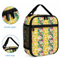 Hawaiian Palaka Lunch Bag Hibiscus Pineapple Lei LT9 - Polynesian Pride