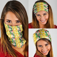 Hawaiian Palaka Neck Gaiter Hibiscus Pineapple Lei LT9 - Polynesian Pride