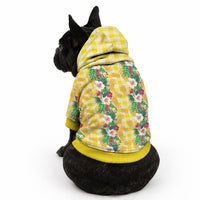 Hawaiian Palaka Pet Hoodie Hibiscus Pineapple Lei LT9 - Polynesian Pride