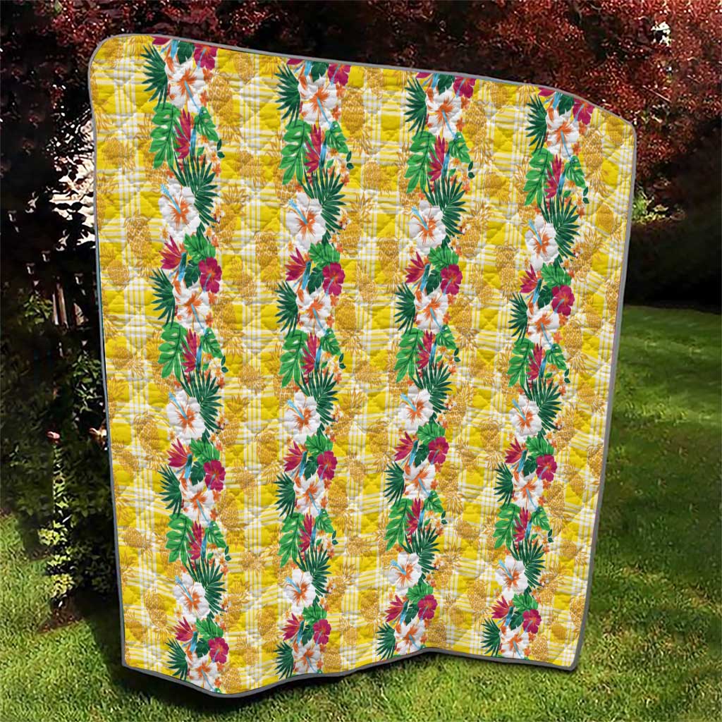 Hawaiian Palaka Quilt Hibiscus Pineapple Lei LT9 - Polynesian Pride