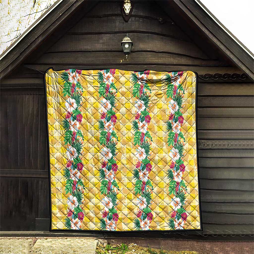 Hawaiian Palaka Quilt Hibiscus Pineapple Lei LT9 - Polynesian Pride