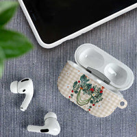 Brown Hawaiian Palaka AirPods Case Kukui Nut Money Lei LT9 - Polynesian Pride