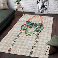 Brown Hawaiian Palaka Area Rug Kukui Nut Money Lei LT9 Brown - Polynesian Pride