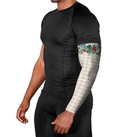 Brown Hawaiian Palaka Arm Sleeves Kukui Nut Money Lei LT9 - Polynesian Pride
