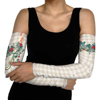 Brown Hawaiian Palaka Arm Sleeves Kukui Nut Money Lei LT9 - Polynesian Pride